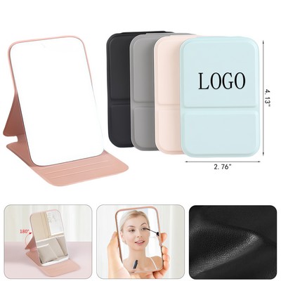 Folding makeup mirror