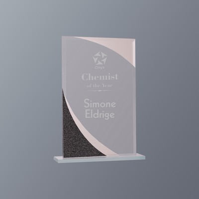 Clear/Black Designer Glass Award Series, Rectangle, Small (5-1/2"x 7-1/2"H)