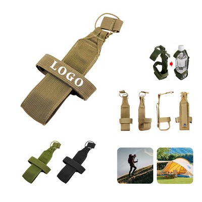 Sturdy Nylon Bottle Carrier with Adjustable Strap