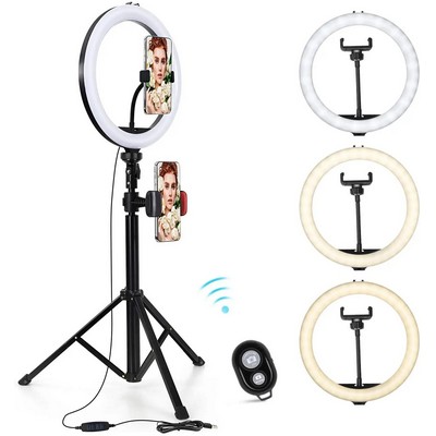 10" Selfie Ring Light With 110cm Tripod Stand