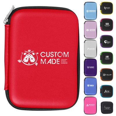 Square EVA Earphone Data Cable Storage Box