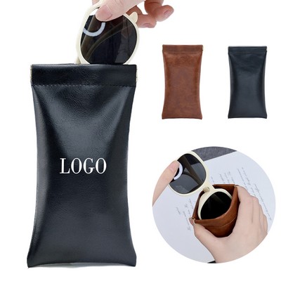 Auto-Closing PU Spring-Loop Glasses Pouch