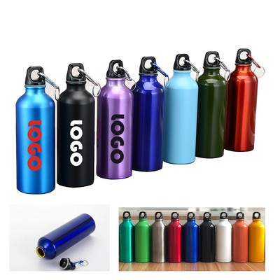 20OZ. Aluminum Metal Water Bottle with Carabiner