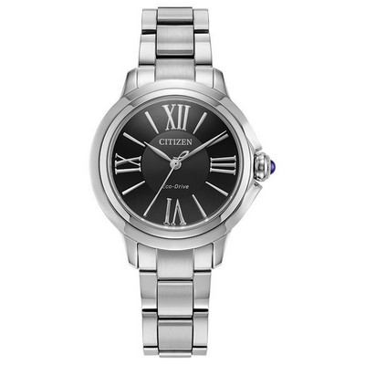 Citizen Ladies' Ceci Stainless Steel Bracelet Watch Black Dial