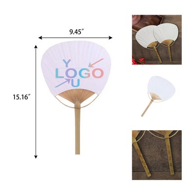 Bamboo Handle Paper Fan