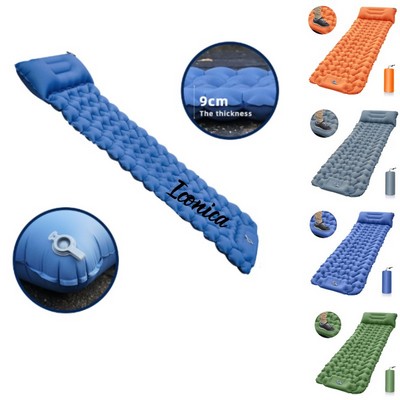 Compact Inflatable Sleeping Mat with Carry Pouch