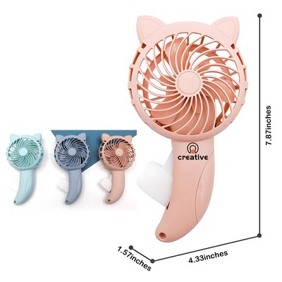 Mini Cat Ear Protable Hand Pressed Handheld Fan