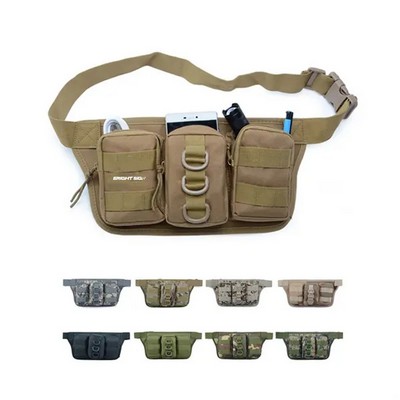 Military-Style 3-Pocket Waist Bag