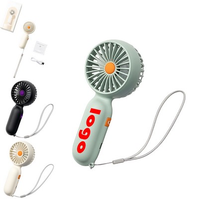 Portable Handheld Mini Fan W/ Lanyard