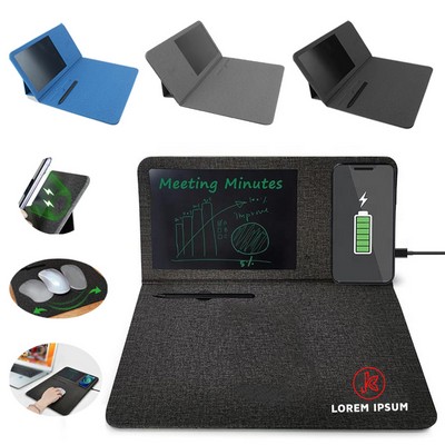 Wireless Charging Mouse Pad with Writing Board