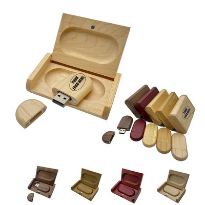 64GB Wooden USB Flash Drive Gift Set