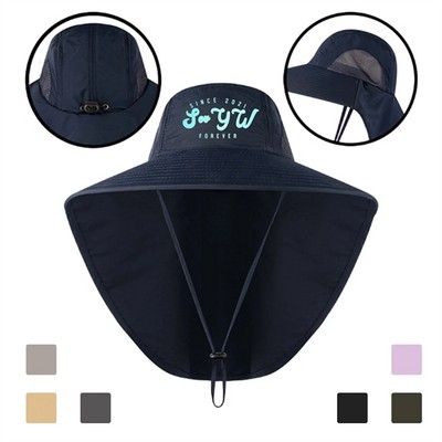 Adjustable Wide Brim Shawl Fisherman'S & Mountaineering Hat