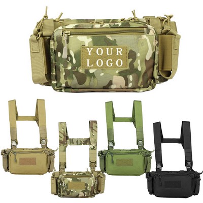 Tactical chest hanging vest waist bag