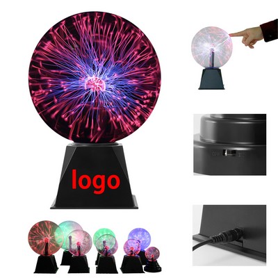 Custom 4" Plasma Ball – Interactive Touch Lamp, Decorative, Promotional
