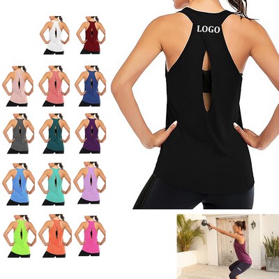 Womens Backless Workout Top