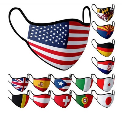 Reusable Washable National USA Flag Cotton Cloth Face Mask