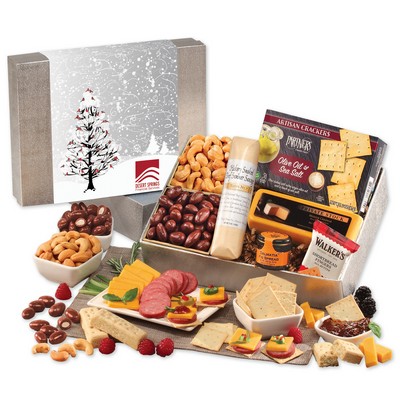 Snacking Smorgasbord with Cardinals in Tree Sleeve