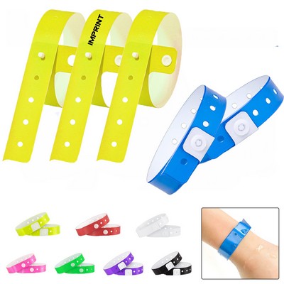 L Shaped Adjustable PVC Wristbands