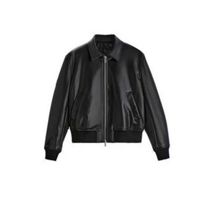 Men's Faux Leather Motorcycle Bomber Jacket
