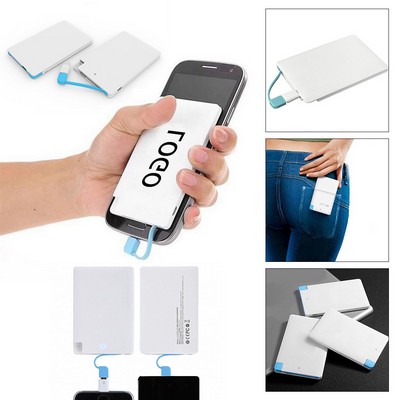 2500mAh Emergency Power Bank with Protective Connector Cover