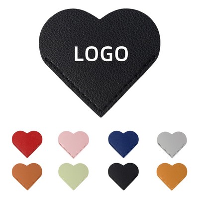 Leather Heart Shaped Bookmark