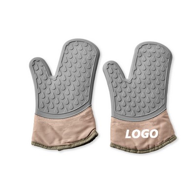 Waterdrop Pattern Silicone Oven Mitts