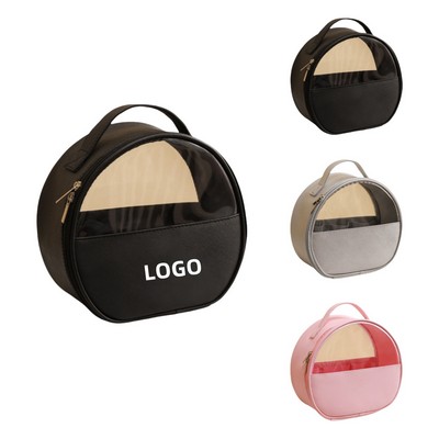 Round Transparent Travel Cosmetic Bag