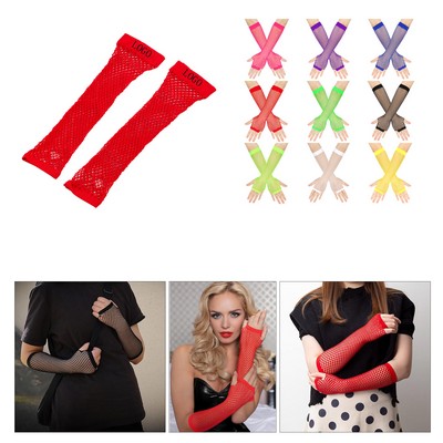 Stretch Fishnet Party Gloves