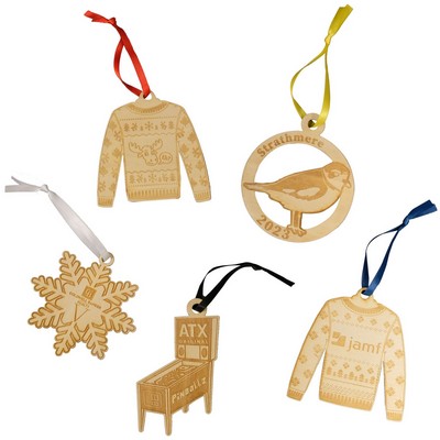 Wood Holiday Ornaments