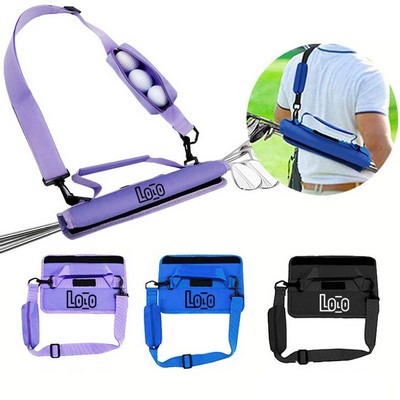 Golf Club Bag with Ball Pouch Pack