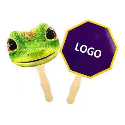 Eco-Friendly Custom Paper Fans Wood Handle