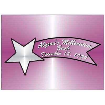 Star Banner Rectangle Badge w/ Bar Pin (2 1/2"x3 1/2")
