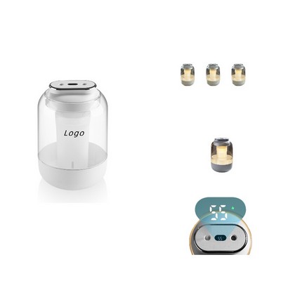 USB Rechargeable Cool Mist Humidifier with Digital Night Light
