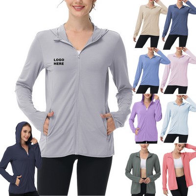 Custom Summer Outdoor Jacket Women's UPF 50+ Sun Protection Shirts