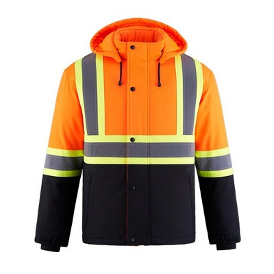 Freightliner Hi-Vis Insulated Softshell Jacket w/Detachable Hood