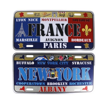 Vintage-Style Durable Aluminum License Plate Sign