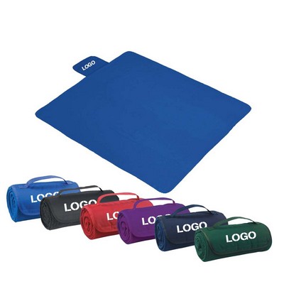 Roll Up Folder Fleece Outdoor Blanket 48"X53"