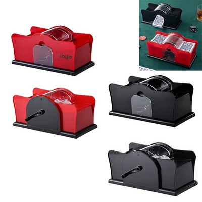 Plastic Double Deck Manual Rapid Rotating Shuffler