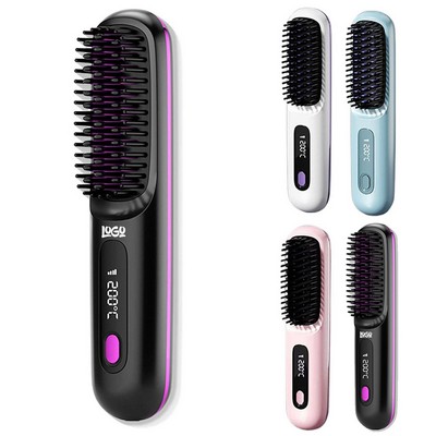 Travel Portable Rechargeable Hair Straightener Comb