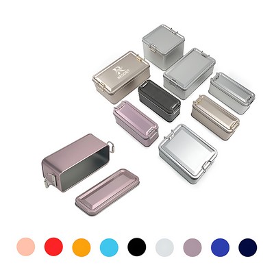 Christmas Tin Box With Lock Snack Storage Gift Canister For Candy Tools And Treats Holiday Favor