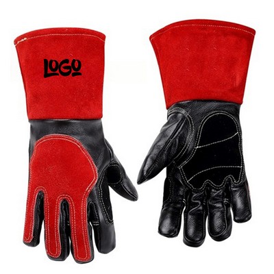 Anti-Impact Leather Welding Mechanic Cut Resistant Gloves