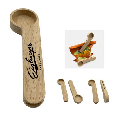 2" 1 Wooden Coffee Bag Clip