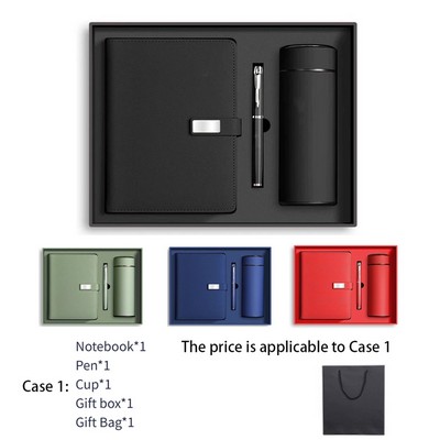 Custom Business Gift Set w/A5 Notebook & 17oz Vacuum Mug & Pen
