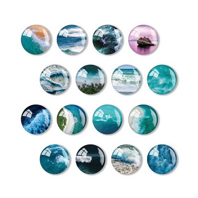 Custom Design Tourism Gift Round Dome 3D Fridge Magnet