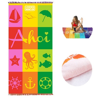 Ultra Fine Fiber Rainbow Beach Towel