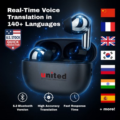 Real-Time AI 140 Plus Language Translator Earbuds with App Control