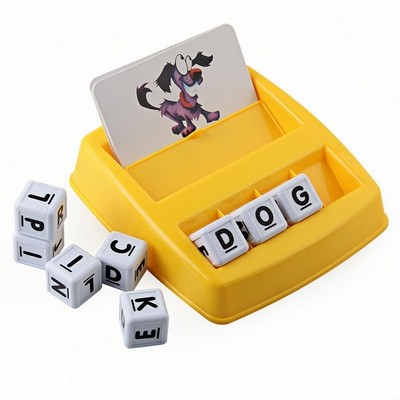 Boggle Style Word Game for Kindergarten English Learning with Connected Dice Word Finding