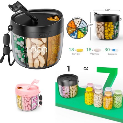 Portable Compartmental Pill Organizer