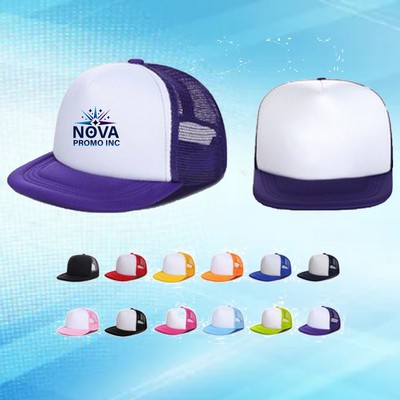 Foam Trucker Cap with Flat Bill