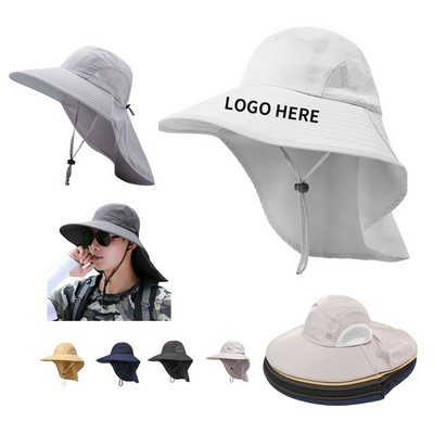Summer UV-Block Wide Brim Fishing Cap